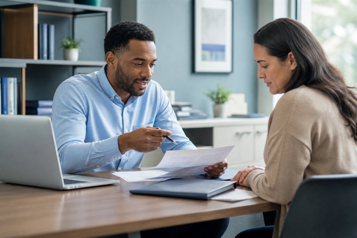 Individual taxpayer reviewing records with a tax professional