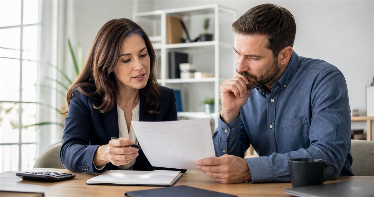 Tax advisor helping a client understand a tax notice